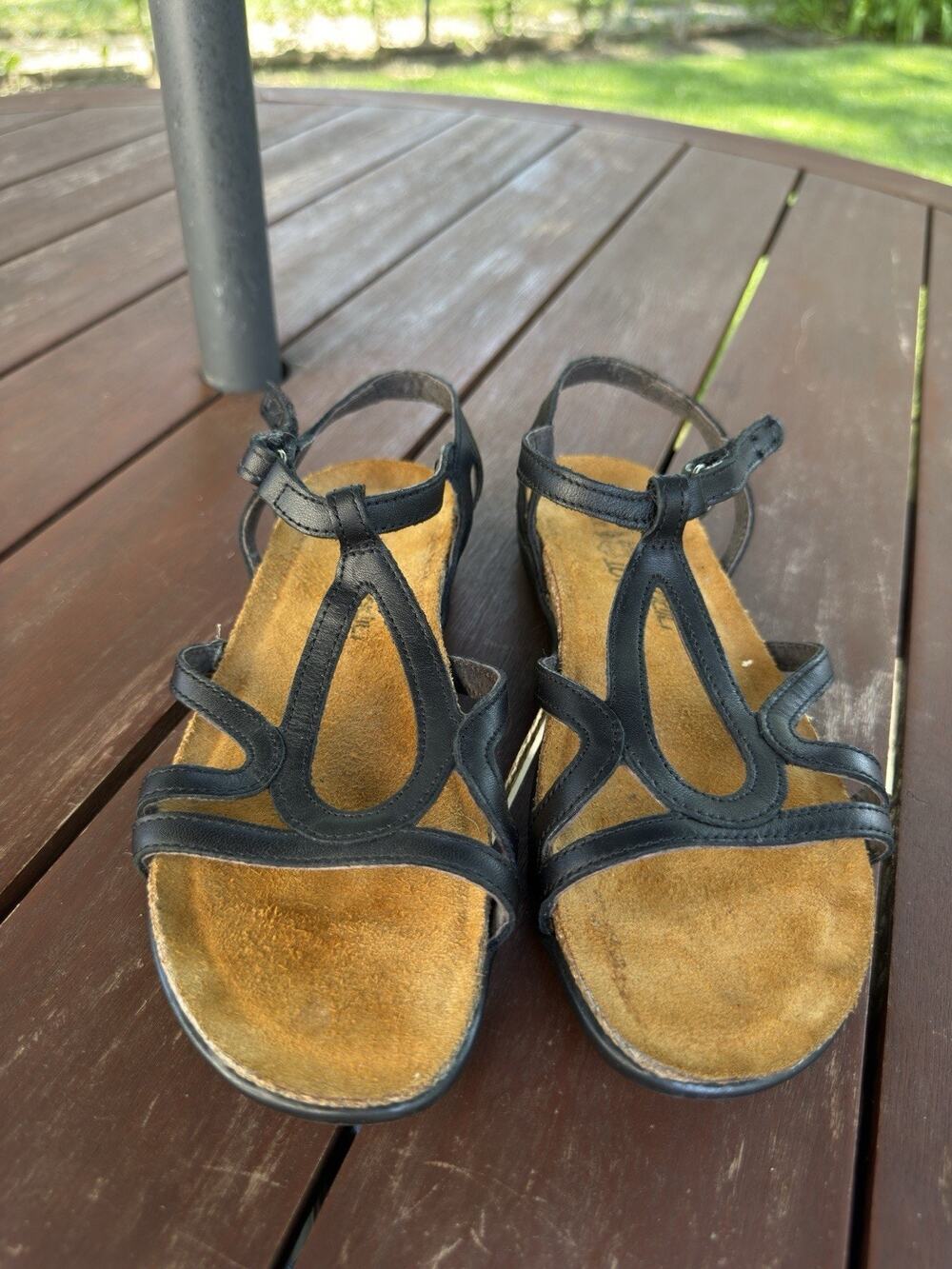 Naot Dorith Gladiator Sandals Women’s Size 6 EU 37 Black Leather Strappy Comfy